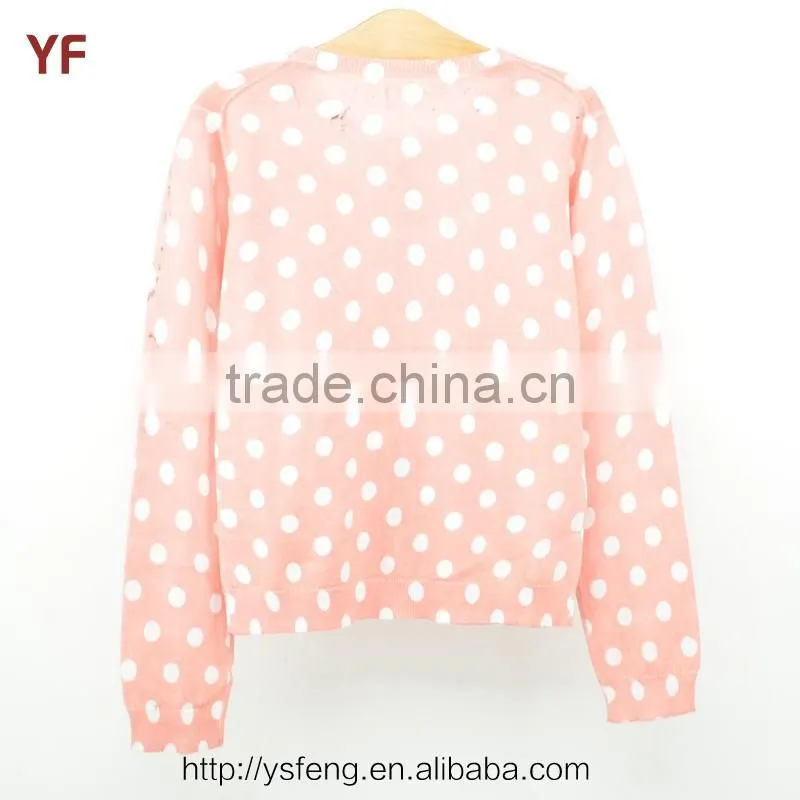 Fancy Cardigan Girl Print Kids Sweater Clothes
