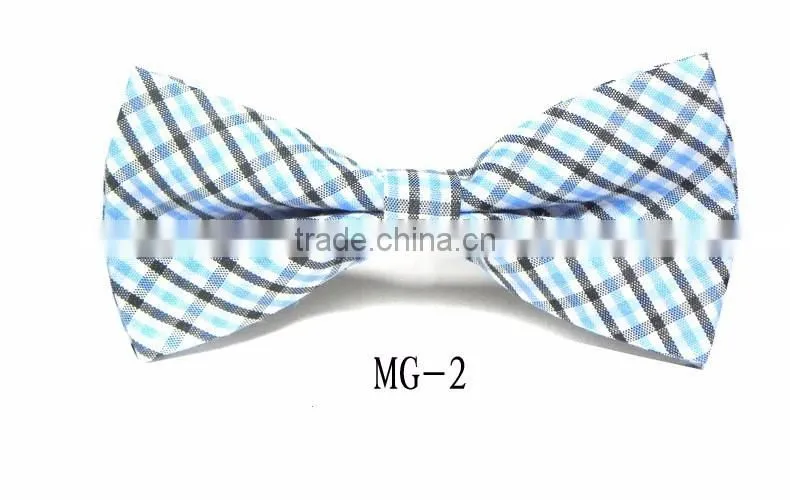 Cotton Checkered Children Kid Boy Toddler Baby Child Pre Tied Neck Bow Tie