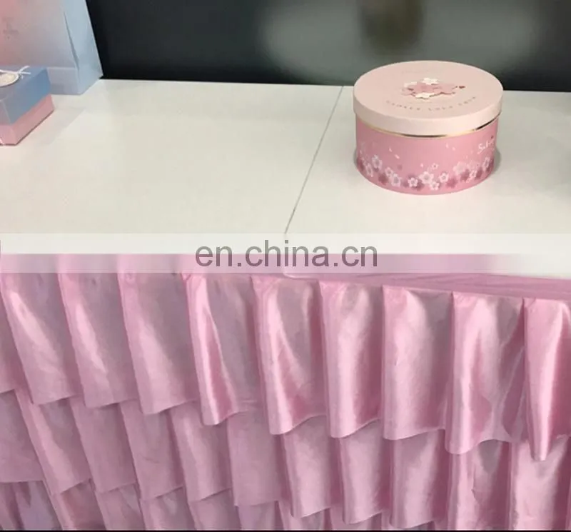 New Fancy Rectangle Scuba Table Skirting for Banquet