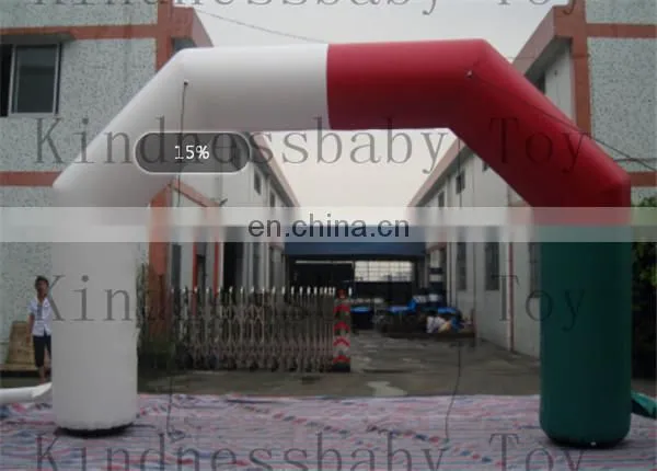 high quality pvc tarpaulin inflatable advertising door , half round inflatable arch