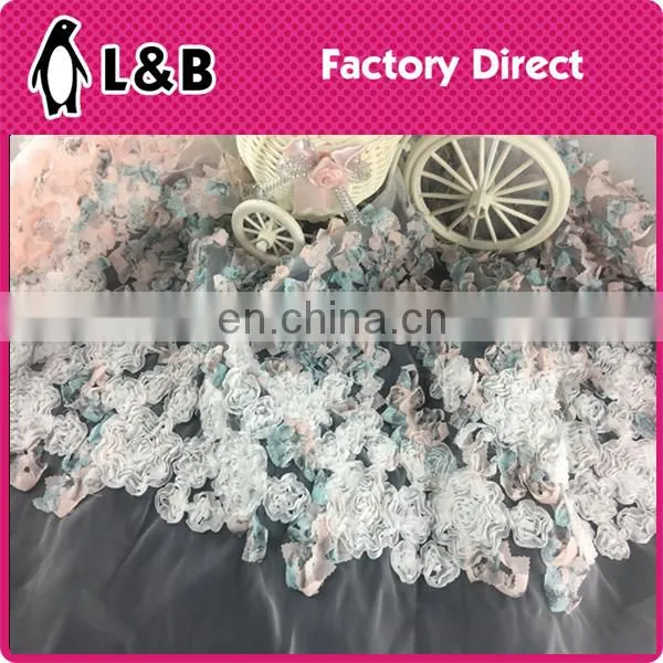 New design popular embroidery organza lace fabric