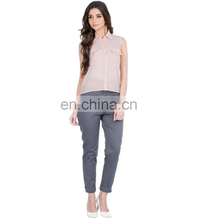 Pink Animal Print High-low Top