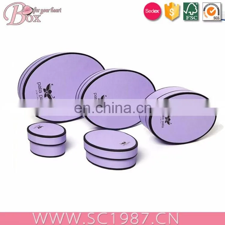 Oval magic purple box with lid