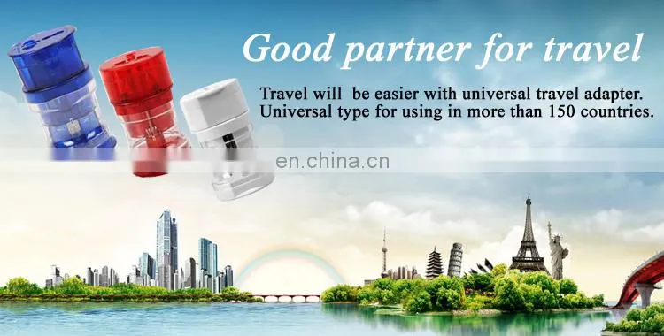 China Wholesale customized printing 3-in-one world Travel Adapter