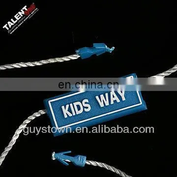 custom garment brand name logo string lock seal tag