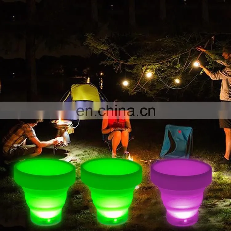 2018 Hot sales camping cup & home glass led flashing cup