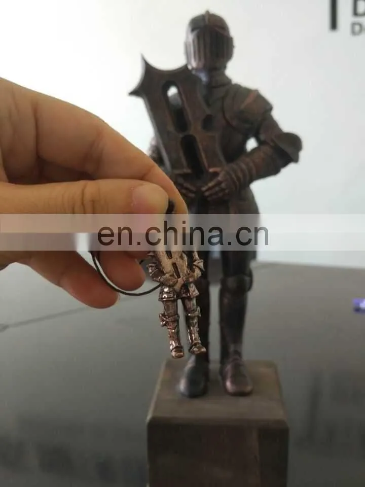 Custom warrior metal crafts armor samurai knight figures soldier metal art warrior corporate anniversary gifts