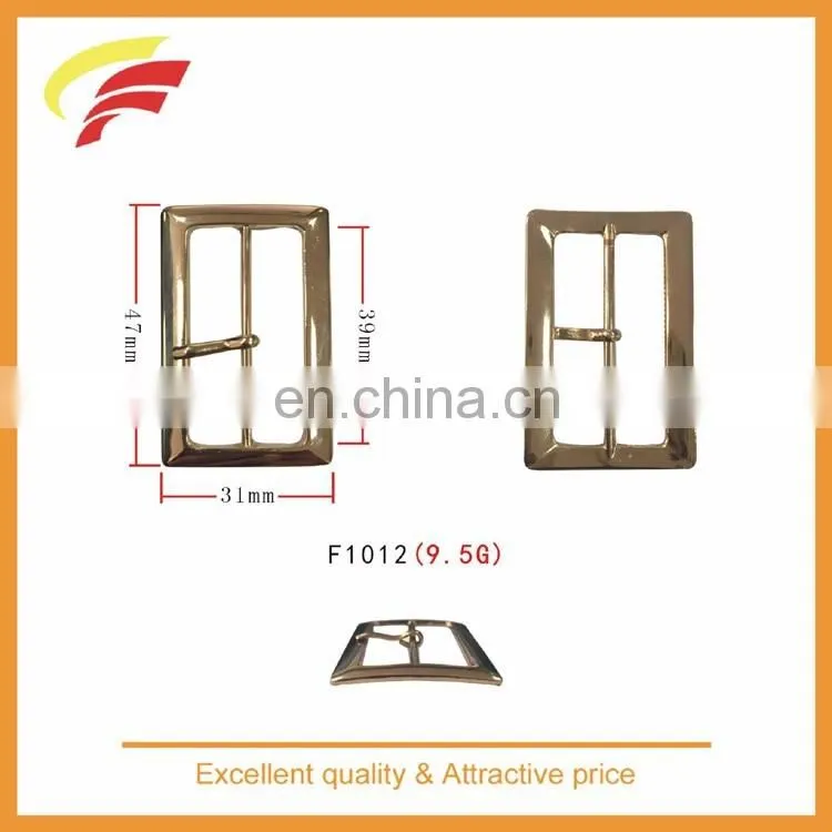 zinc alloy square H shape metal tri-glide adjustable pin buckle for bag belt and coat