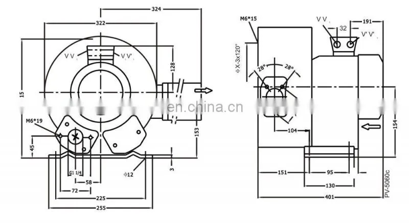 310mbar High Pressure Double Stage Air Blower For Sewage Treatment Plant