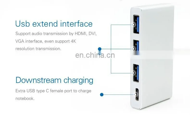 Usb C Hub 3 In 1 For 3 Adapter Usb For Macbook Transfering Multi Type c hub Port