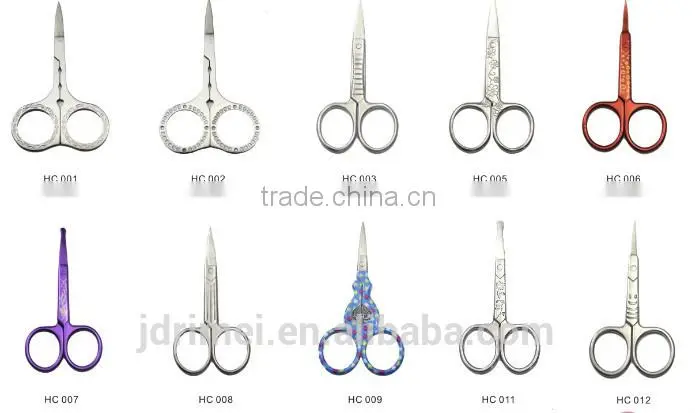shaped scissors , moustache scissors , manicure scissors