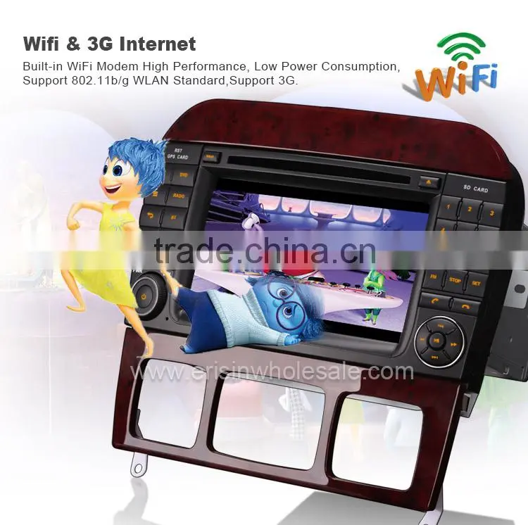 Erisin ES2509S 2 Din 7 inch Touch Screen Car DVD Player GPS for W220