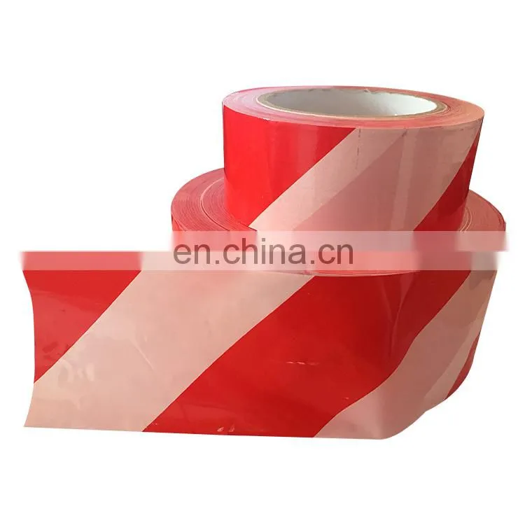 China Supplier red and white Road Cable Warning Pvc Floor Marking Tape