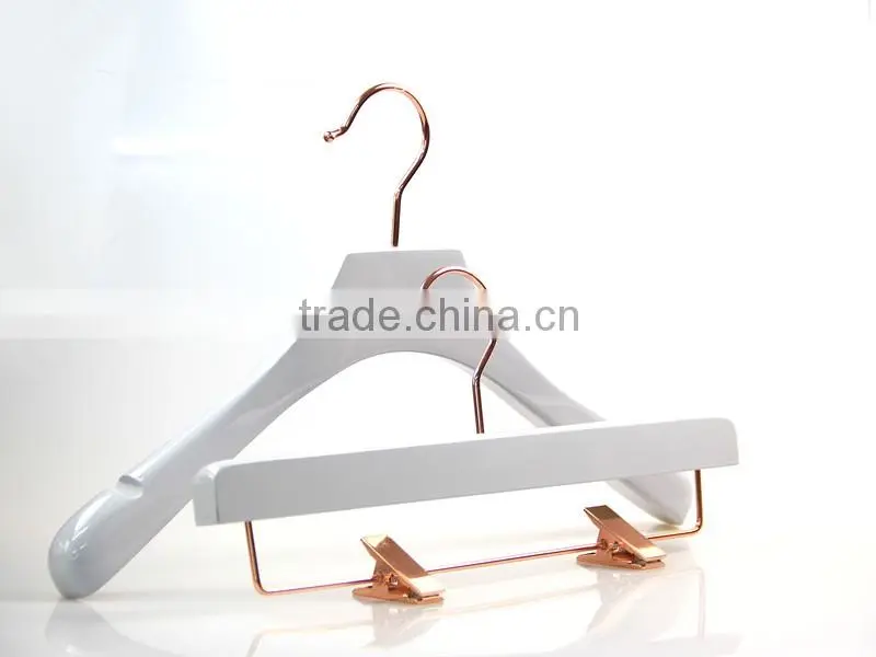 HA6950 high end top and bottom hanger wooden clothes hanger