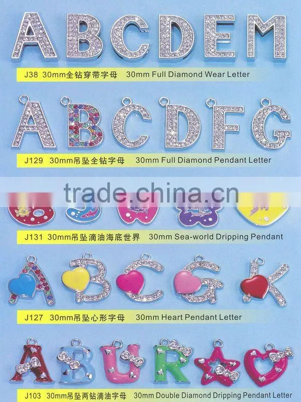 DIY rhinestone letter charm ( product catalog 6-10)