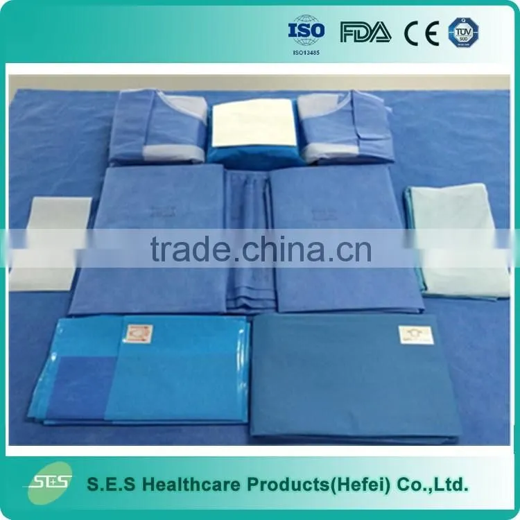 Disposable EO sterile medical knee arthroscopy drape pack