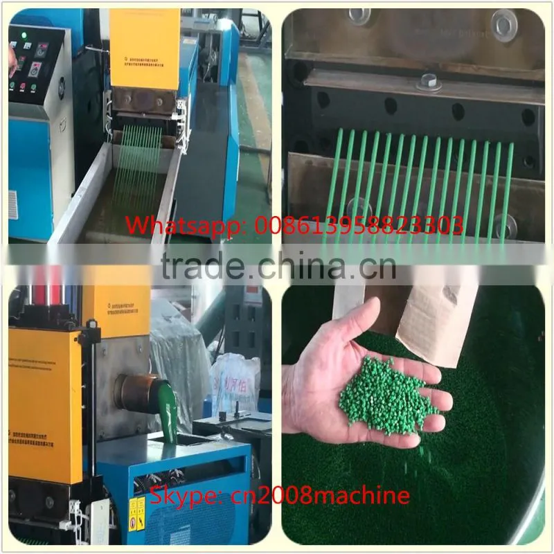 HDPE LDPE PP waste bag and film granule pelletized recycling machine with double screws two stages (main extruder + sub extrude