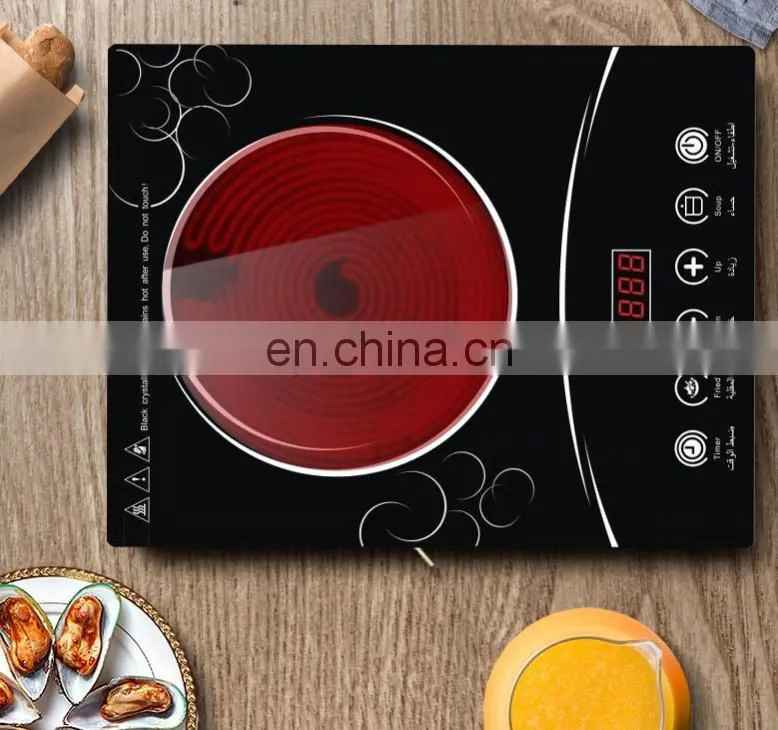 110v/220v infrared cooker 2000W touch control black color easy to operate rice soup milk hotpot rice keep warm function