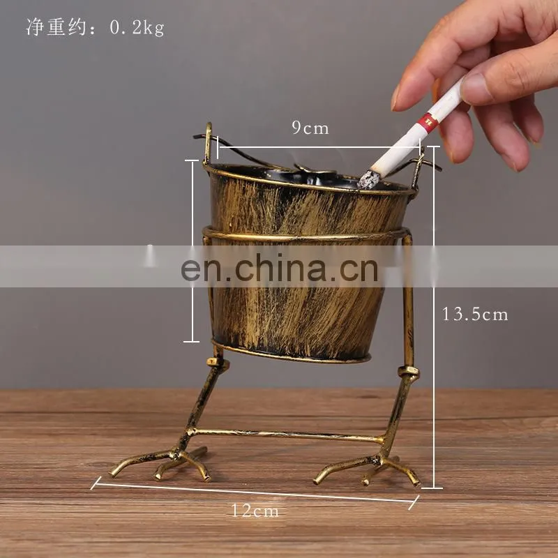 Retro creative household ashtray anti fly ash ins living room office ashtray