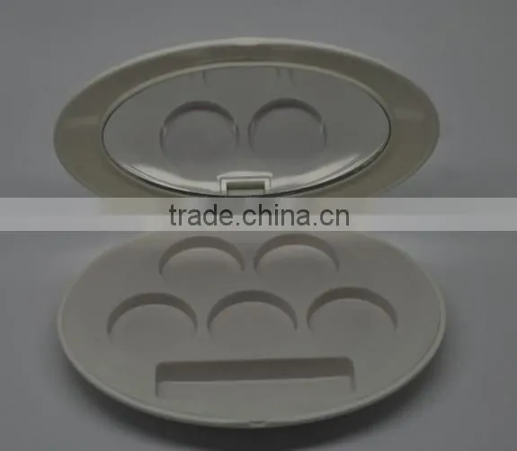 Oval compact case with mirror,makeup case