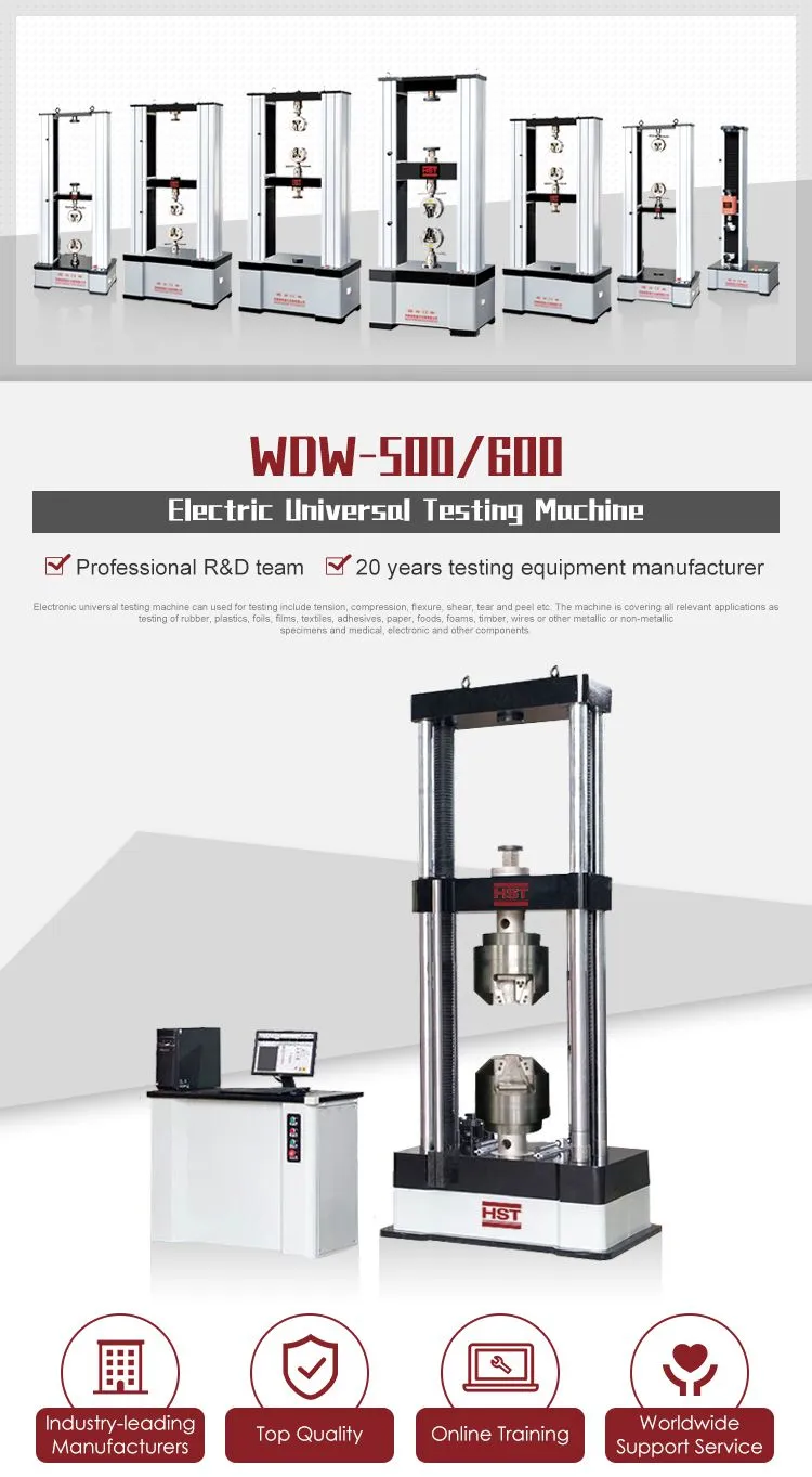 WDW-600E 60t 600KN Computerized Electronic Universal Tensile Testing Equipment