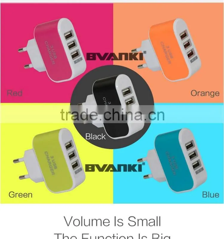 Sales Promotion !!! china supplier multi port usb chargers Travel Wall Charger US EU UK AU Plug 5V 3.1A 3 Port USB Charger