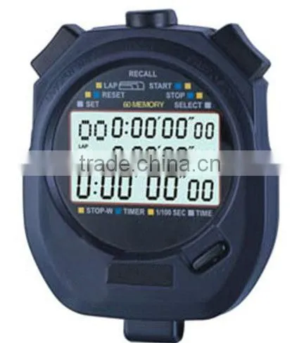ST-3860 digital stopwatch with three rows / 60 laps