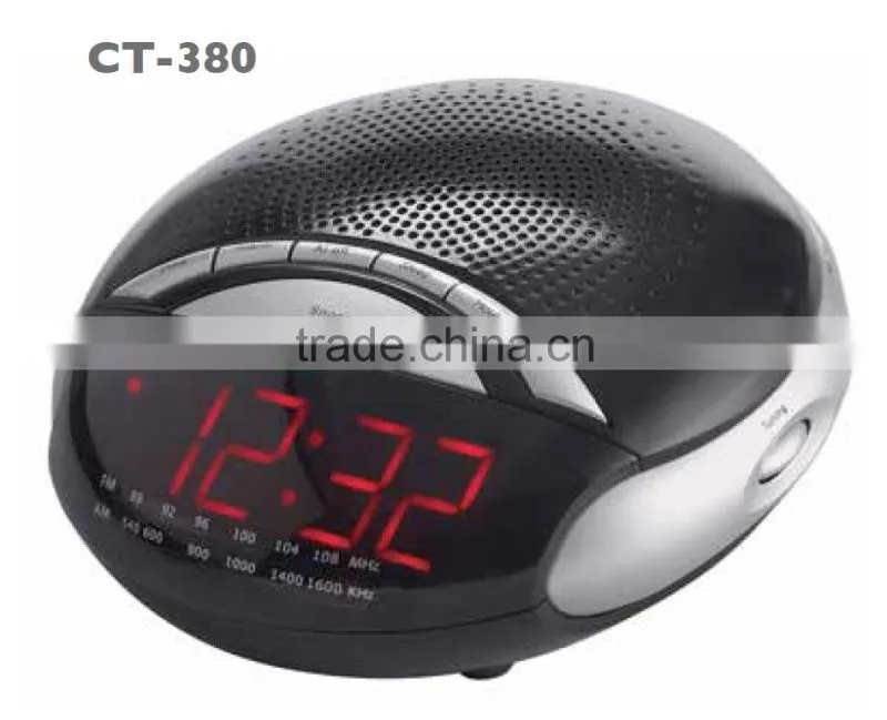 Round-shape LED Digital AM FM Alarm Clock Radio
