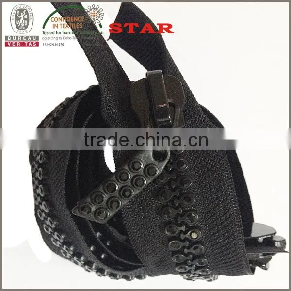delin rhinstone zipper