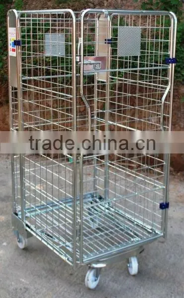 foldable nesting A-frame security roll container