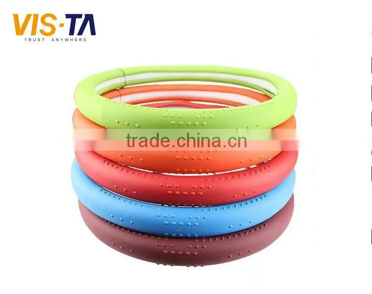 universal colorful good design car steering wheel cover leather