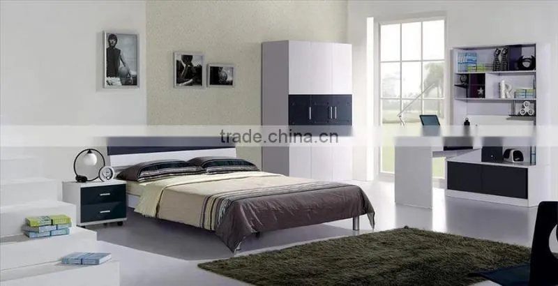 China manufacturer Modern 3 Piece Bedroom Furniture Set - Wardrobe, Dressing table , Bed(SZ-BFA8003)