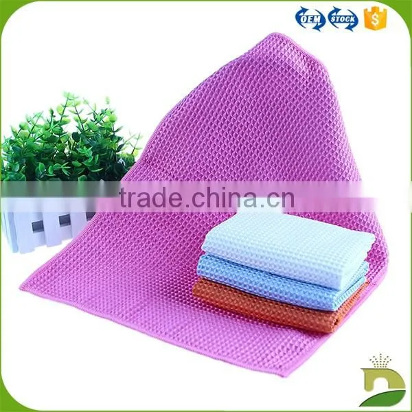 strong water abserbent Waffle car cleaning cloth