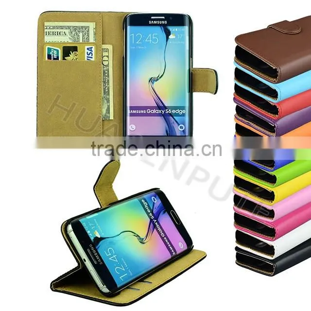 New! Flip PU Wallet Leather Case Cover For Samsung Galaxy S6 Edge Wallet Leather Case