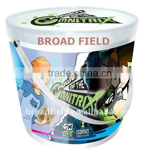 4L Clear Plastic Popcorn Bucket for Cinema