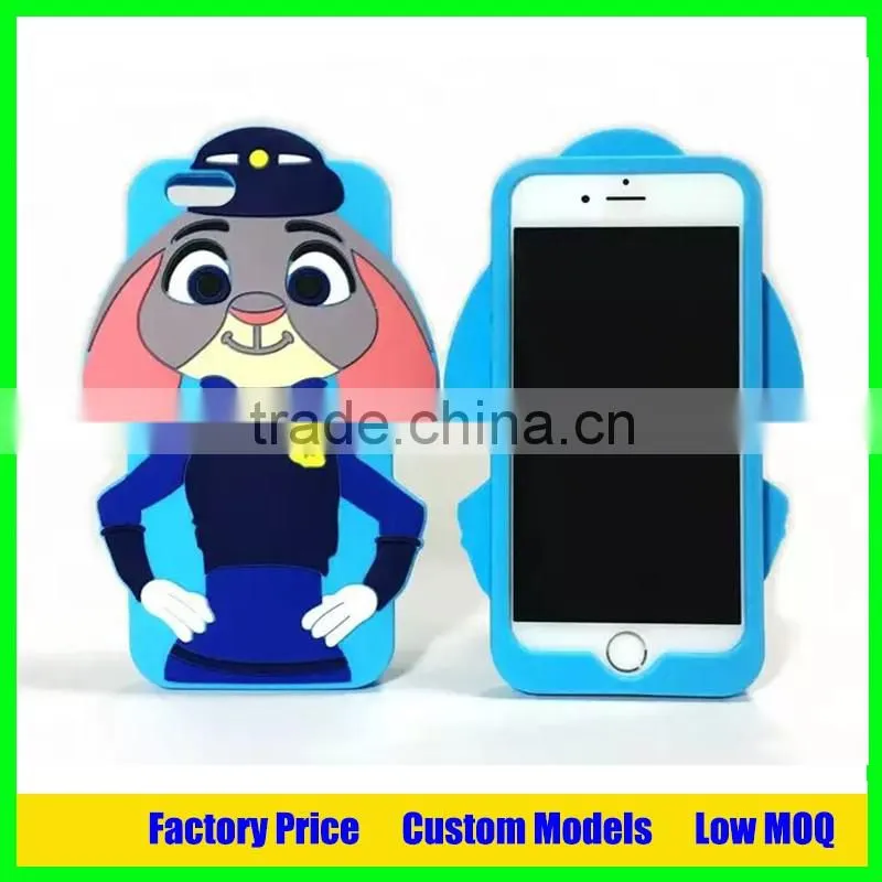 Zootopia Judy silicone cellular phone case handphone case handset case for iphone 6plus