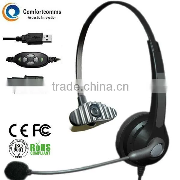 Call center usb computer headsets with adjustable mic HSM-900RPQDUSBC