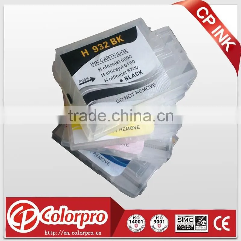 Suit for hp 6100 6600 printer for hp 932/933 refillable ink cartridge