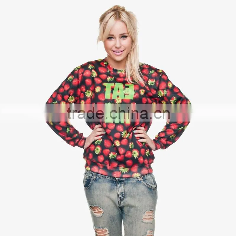 latest fashion women sublimation printed hoodies cool custom sublimation hooded sweatshirt