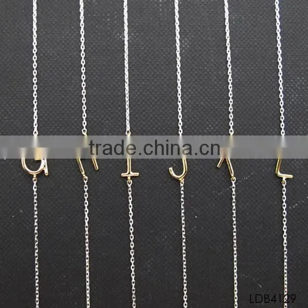 Wholesale jewelry gold plated letters necklace