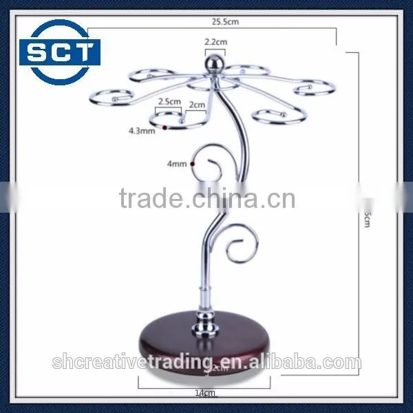 Elegant Red Wine Rack Glass Holder with Tree of Life Style