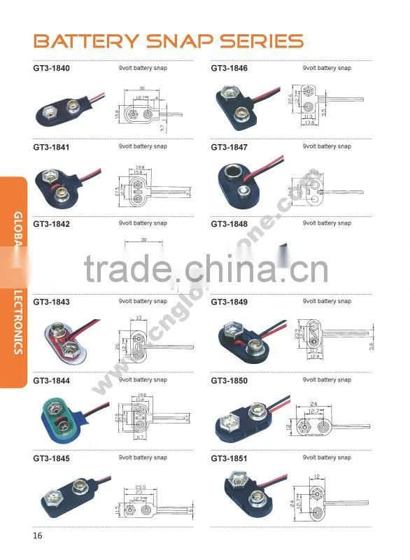 GT3-1805 1.5v battery case c battery holder button battery holder