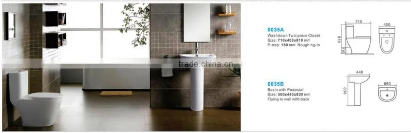 Sanitary Ware ceramic bathroom set two piece toilet