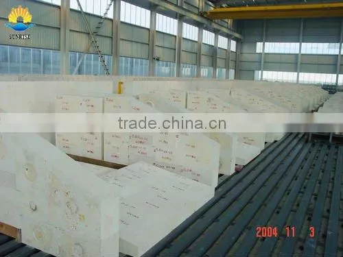 Glass Furnace Application fire brick fused cast azs blocks