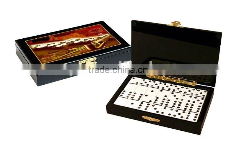 Luxury Domino Wooden Box for Double Nine Dominoes
