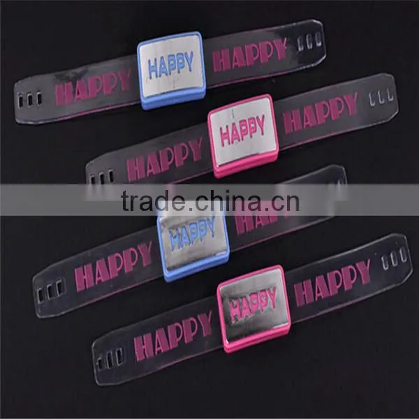 light up wristband custom plastic wristband light