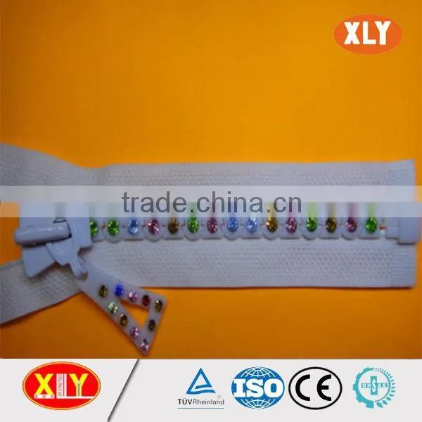 China XLY zipper #10 polyester tape low price diamond zipper