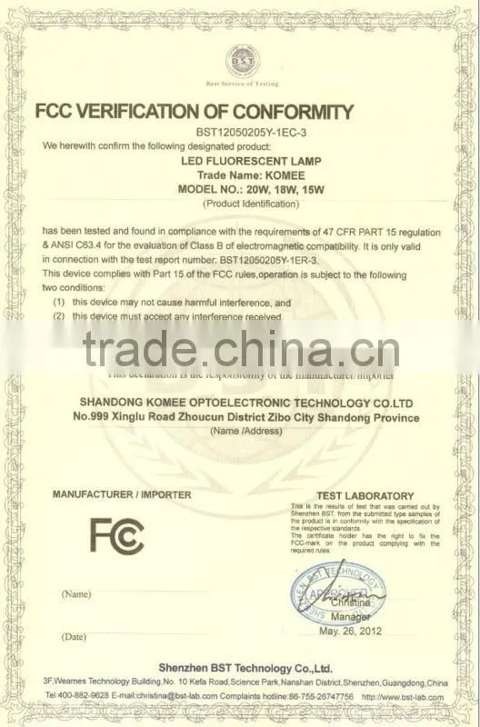 T8 LED TUBE Industry light 18w 220v forest PC covering