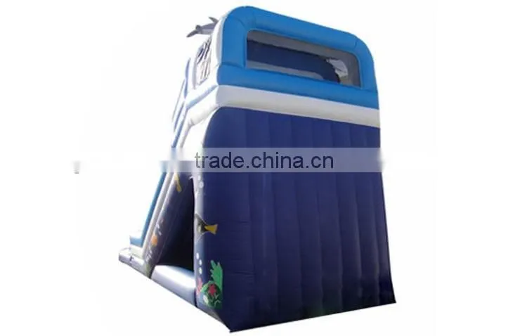 commercial grade dolphin water slide with pool, big water slides for sale