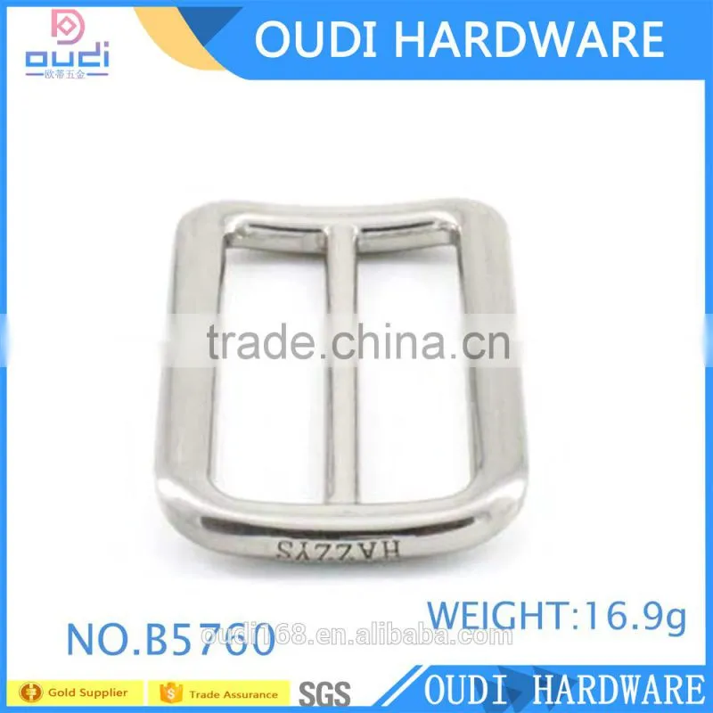 Shining Nickel Metal BackPack Hardware Metal Tri-glide Double Adjuster Buckle